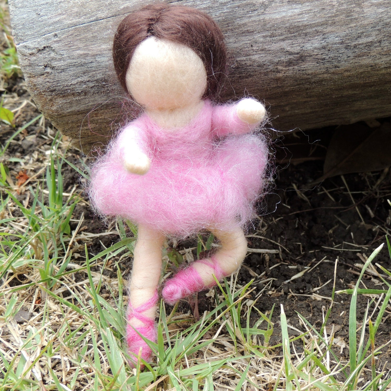 Reserved for Mary C - Ballerina Pixie Fairy- Waldorf Inspired Needle Felted Soft Sculpture - bendy by Rebecca Varon
