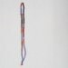 Textile necklace - long fabric beaded necklace - blue orange red purple ombre - textile jewelry