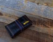 Eco friendly card holder made from a used bike inner tube