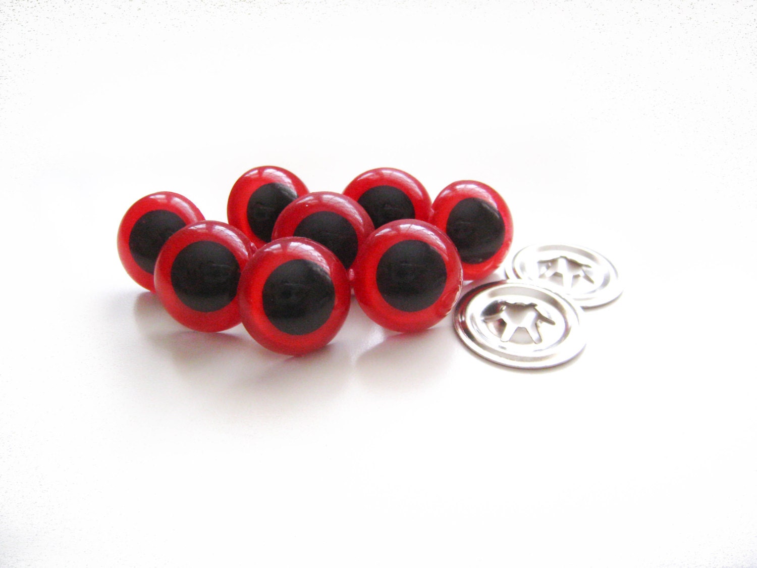 15 mm 5/8" Rusty Red Doll Bear Eyes with metal secure backs