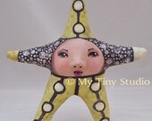 Lucky Star Yellow and Ivory with Green eyes