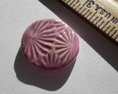 Round Purple Violet Porcelain Sunburst Cabochon