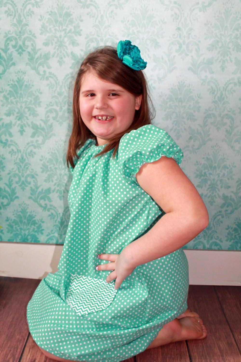 Whimsy Couture Sewing Pattern Tutorial ebook -- Pocket Peasant Top/Dress -- 0m - 12 girls PDF Instant