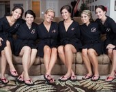 Bridesmaid Robes Set of 6 personalized waffle weaved robes...
