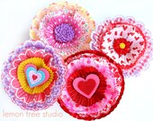 LOVE Themed Paper Blooms  -- Fanciful Adornments
