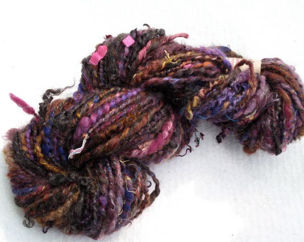 Handspun Art Yarn - Mohair