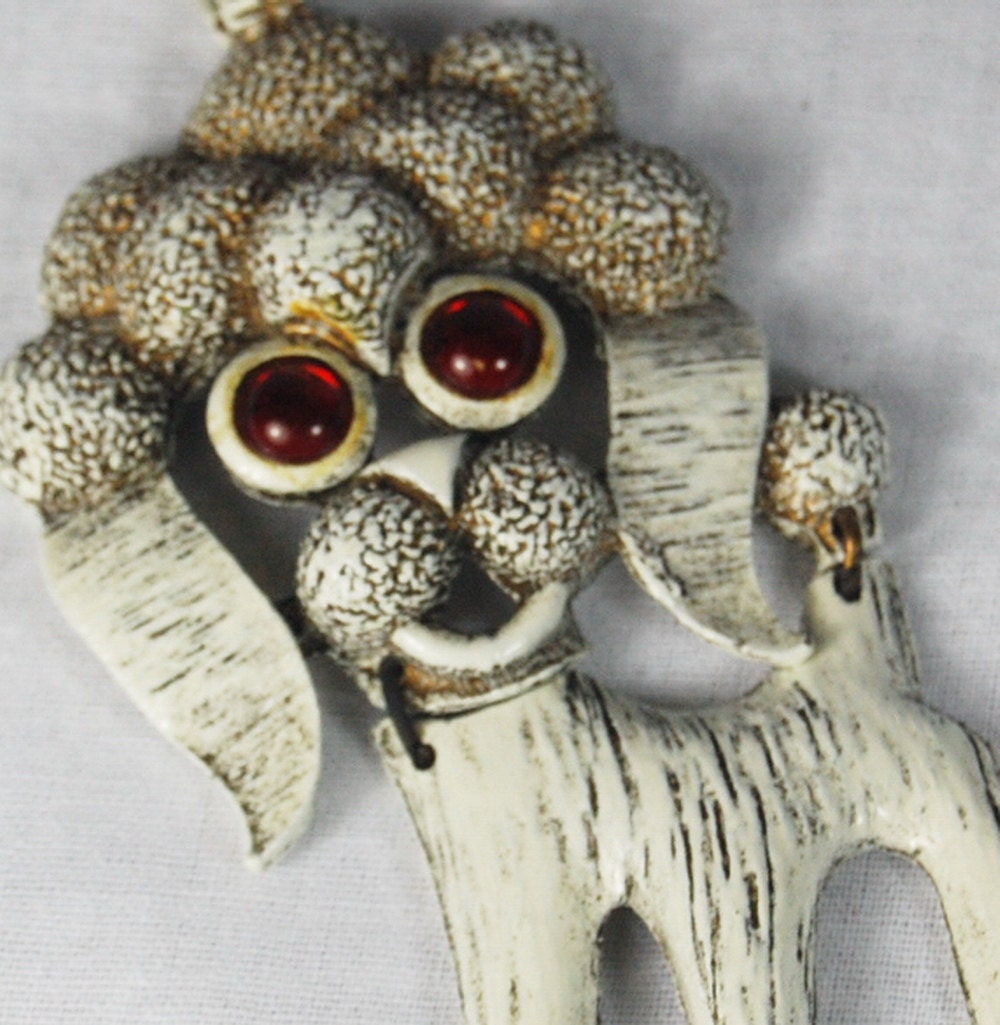 Zombie Eyed Poodle Pendant