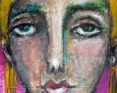 abide with me mixed media painting