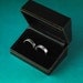 Star Wars Rings- Han & Leia -Pair of Solid Sterling Silver His and Hers Wedding Bands in your choice of font