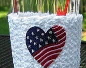 Patriotic Crochet Cup Cozy - Drink Cozy - Cocktail Glass Cozies