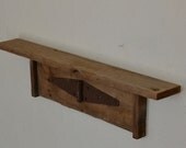 Reclaimed barn wood wall shelf  27 wide rustic wall decor