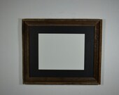 16x20 wood photo frame black 11x14 mat rustic barnwood