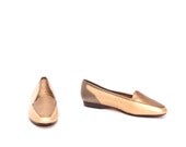size 7 METALLIC gold bronze leather 80s OXFORD slip on flats - 20twentyvintage size 7 METALLIC gold bronze leather 80s OXFORD slip on flats - 20twentyvintage