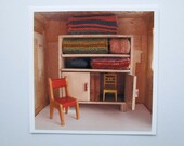 red chair - art photography - square print - paper houses project