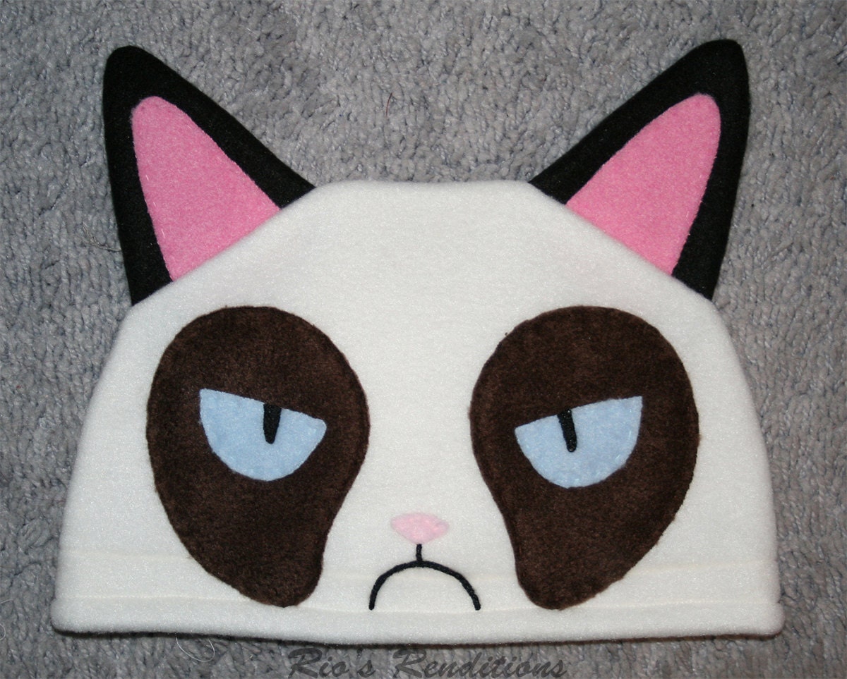 Grumpy Cat Handmade Hat