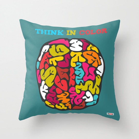 Brain Pillow Cover Modern pillow case Contemporary bedding Kids