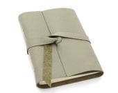 Green Leather Writer's Journal and Sketchbook, A Handmade Spring Journal for Nature Lovers