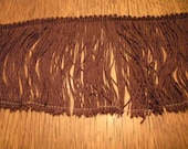 2 Yards 4 inch wide Brown Fringe Trim for Your Craft or Sewing Projects