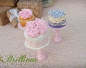 Shabby light  Pink Chic  mini wooden  individual cupcake or cake pop stand so sweet ECS