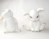 Easter Spring Baby Bunnies in White and Pink Marked Scioto