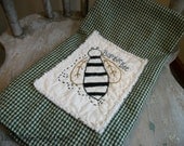 Spring, Bumble Bee, Bee,  Hand Stitched, Kitchen Towel, Garden