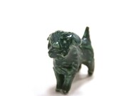 dog sculpture - Affenpinscher dog - handmade ceramic