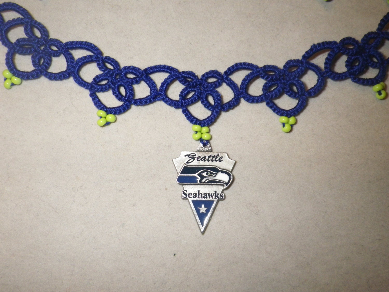 NFL Seattle Seahawks Tatted Necklace
