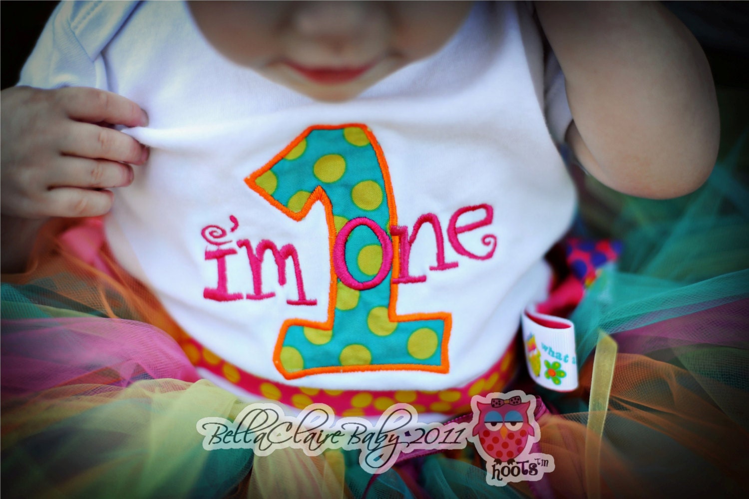 Personalized bodysuit onesie for baby girls Initial Number Applique Custom design- teal purple yellow fuschia tangerine