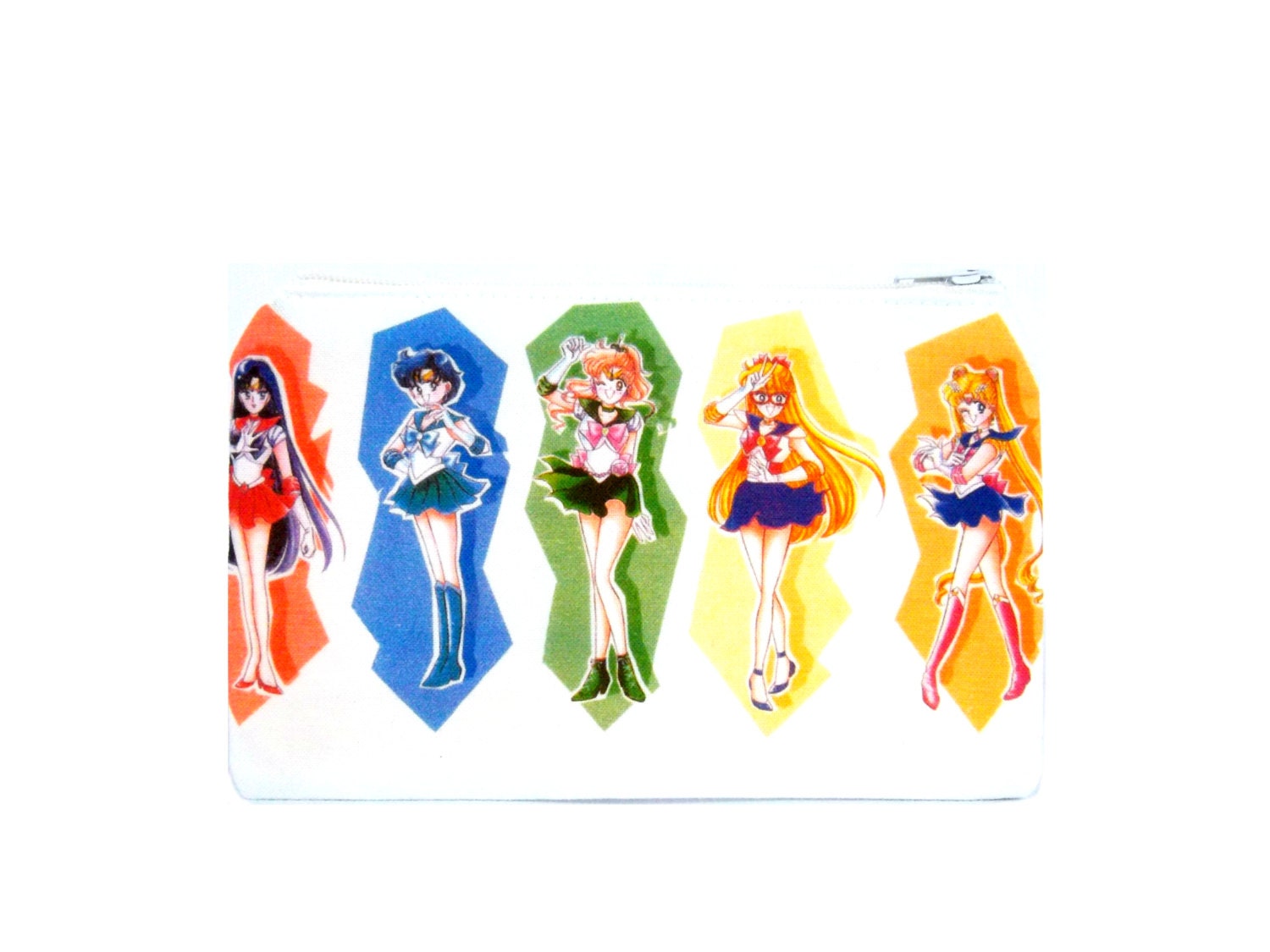 Sailor Moon Zipper Pouch / Bishoujo Senshi Sailor Moon Bag / Inner Scouts on White