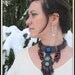 Bead Embroidery Purple Bronze and Black Beaded Northern Lights Necklace