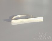 Size 8 (58) Bar Ring Rectangle Ring Sterling silver handmade