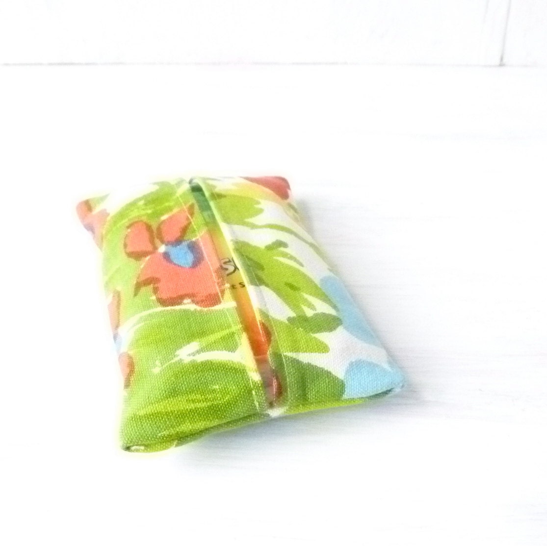 Floral Small Tissue Case - Kleenex Cover - Fabric Tissue Cover - Small Under 10 Womens Gift - Cute Sweet Shabby Chic