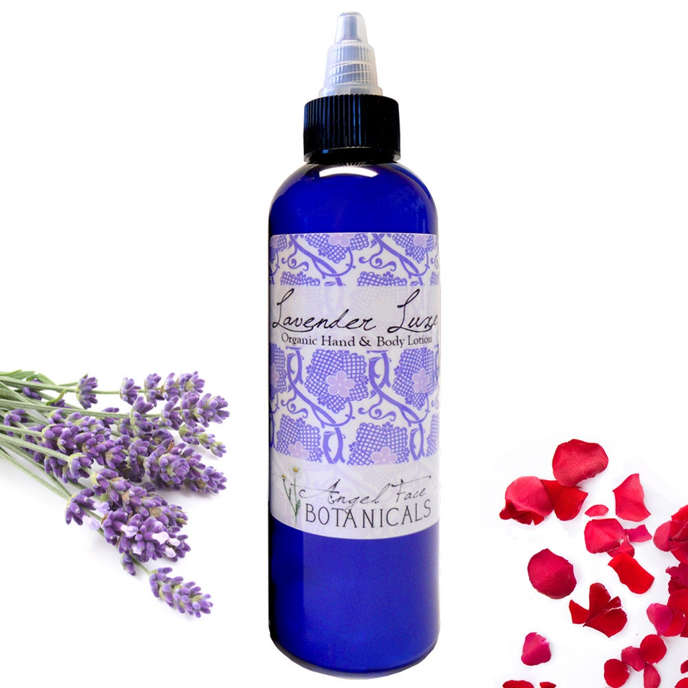 Lavender Luxe - Organic Hand & Body Lotion 4 oz - New Formulation - Paraben Free and Organic Body Care