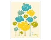 Children's Wall Art / Nursery Decor Family 8x10 inch print by Finny and Zook