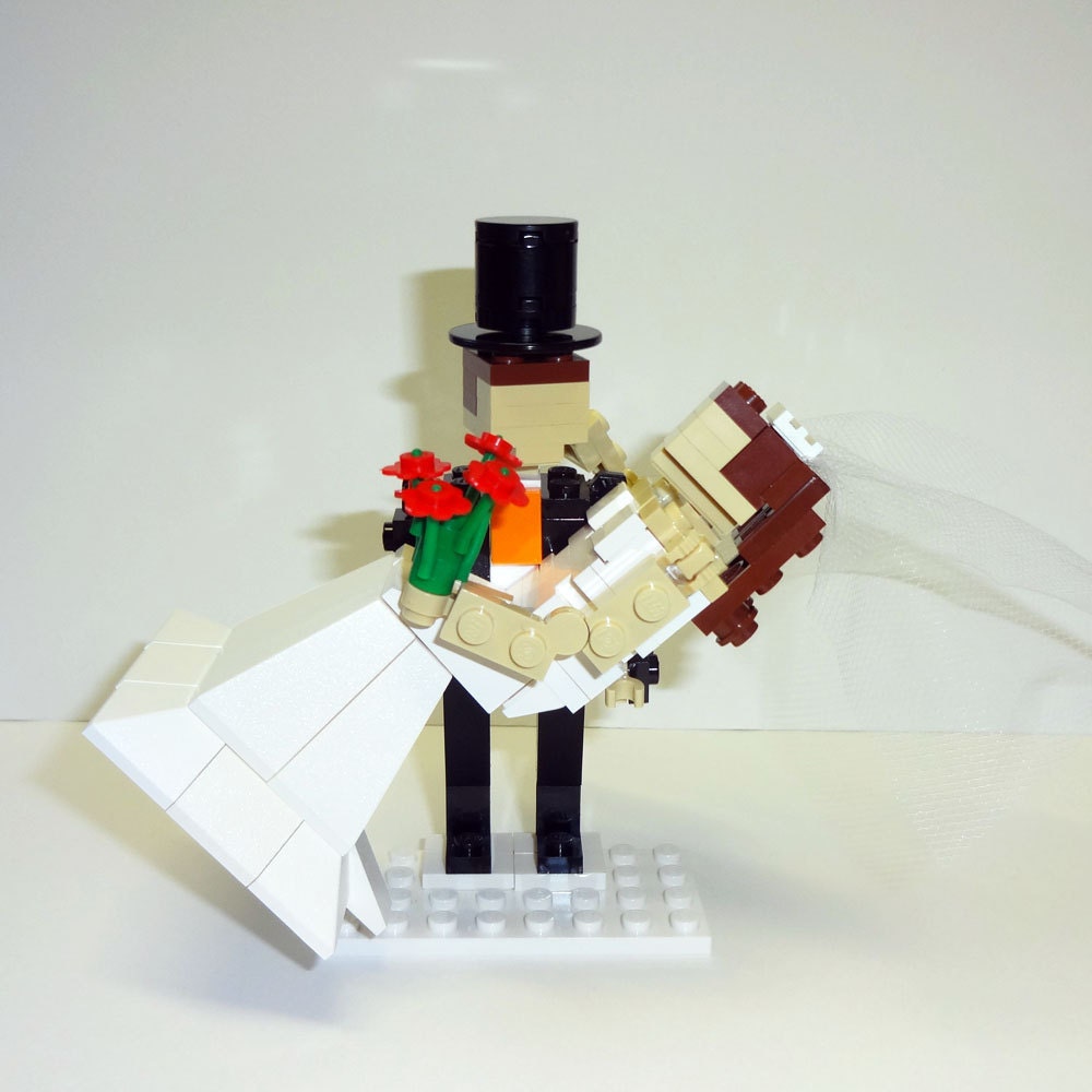 Custom Groom holding Bride Wedding Cake Topper