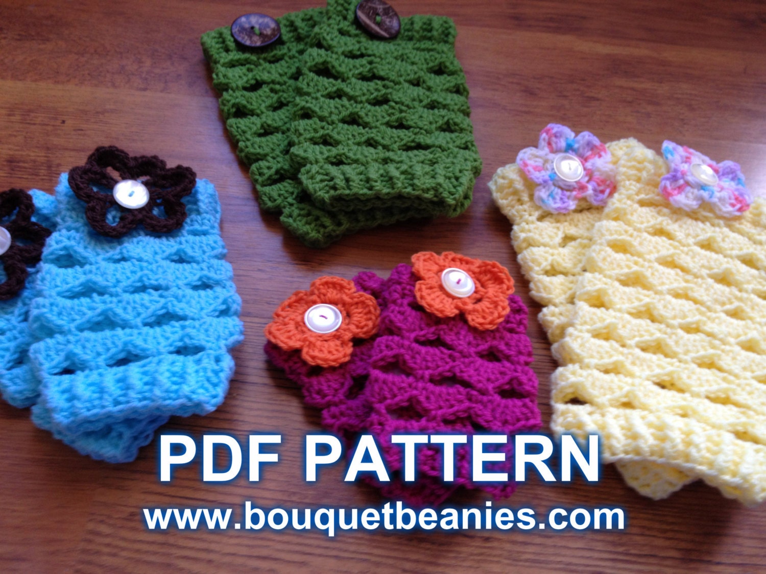 PDF Crochet Pattern - SCALLOPED LEGWARMERS Crochet Pattern- 6 Sizes