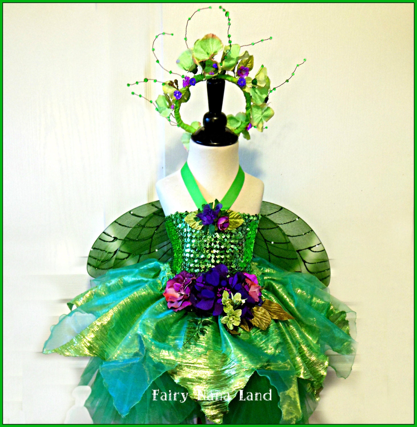Woodland Fairy - Flower Girl - Fairy Costume size 10 to 14