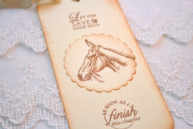 Horse Bookmark Party Shower Favor - You Choose Ribbon Color