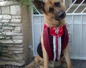 Pet Clothing Gentlemen's Vest to Order Size XSmall Velvet and Embellished