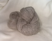 Handspun Silver Grey Alpaca Yarn -  1 Skein of 2-Ply, Worsted Spun