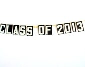 Vintage Metal Letter Banner Sign Graduation Party Gift