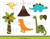 Lil Dino Dinosaur Clip Art INSTANT DOWNLOAD Il_170x135
