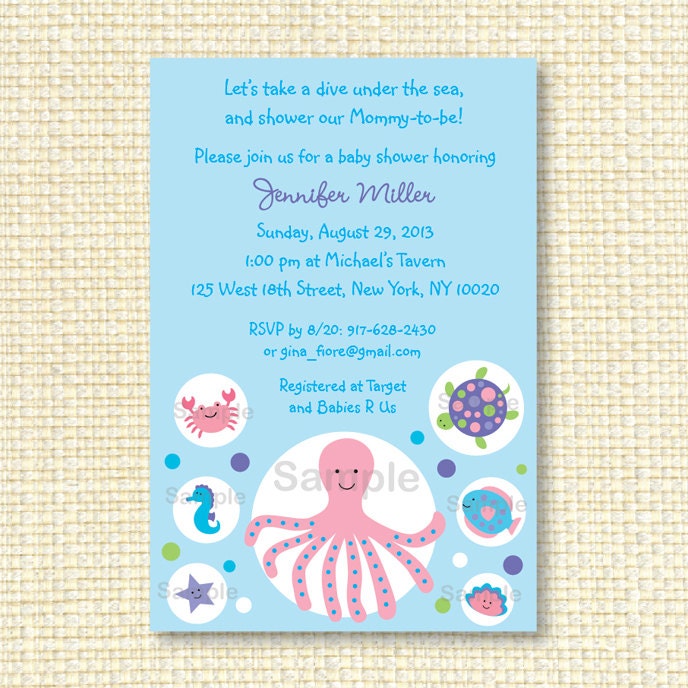 Under the Sea Baby Shower Invitation Printable