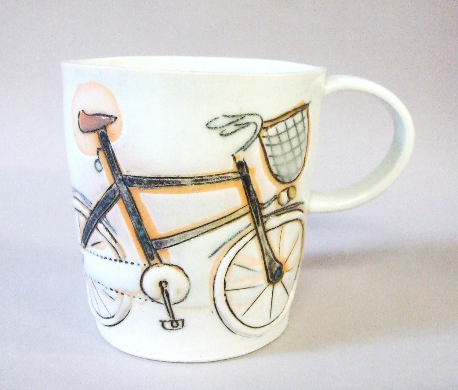 porcelain cup with translucent bottom