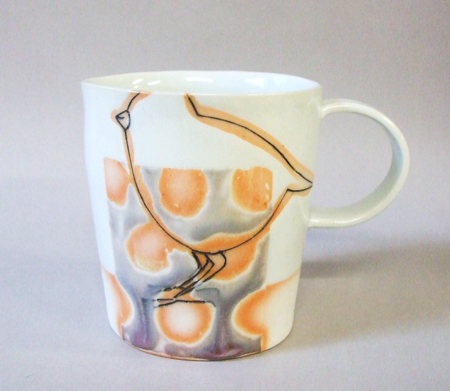porcelain cup with translucent bottom