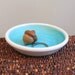 Tiny Turquoise Blue Pottery Bowl - Ring Holder