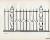 Vintage Architectural Plate Ironwork Gateway William Washington House South Battery Charleston South Carolina