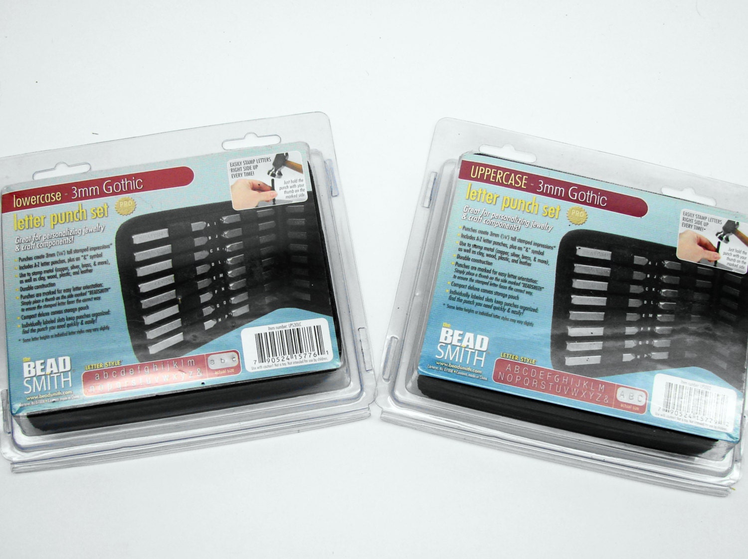 3mm Gothic Upper & Lowercase Punch Set 54 Pc.