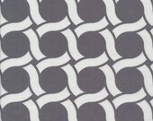 1 yard  - Cloud 9 Organic Fabrics - Geocentric canvas - Circles Metal Gray