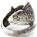 Spoon Ring Fish Size 6-12 Sterling Silver Art Nouveau